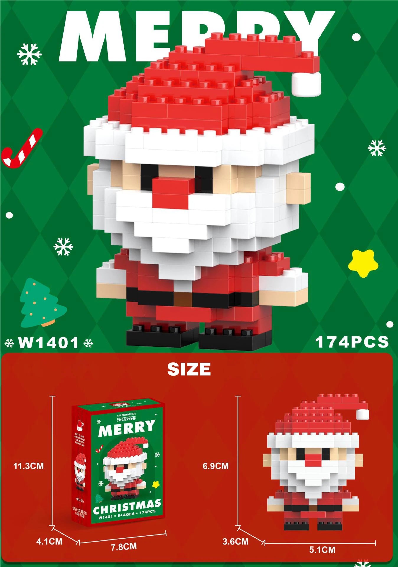 SnowBloom™ Christmas Micro Building Blocks – Gift Set