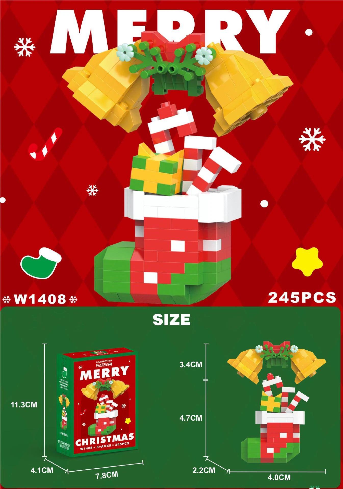 SnowBloom™ Christmas Micro Building Blocks – Gift Set