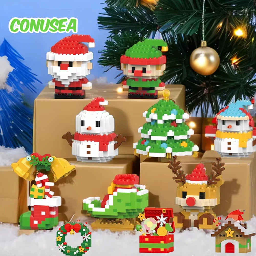 SnowBloom™ Christmas Micro Building Blocks – Gift Set