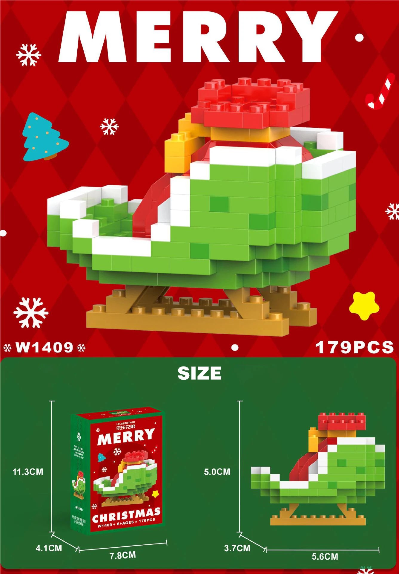 SnowBloom™ Christmas Micro Building Blocks – Gift Set