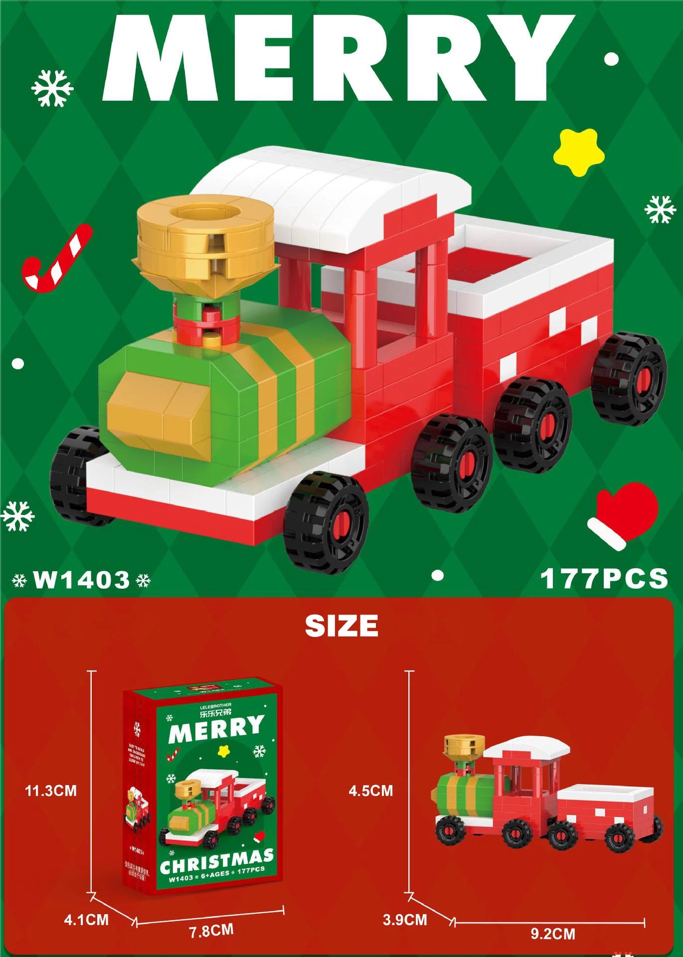 SnowBloom™ Christmas Micro Building Blocks – Gift Set