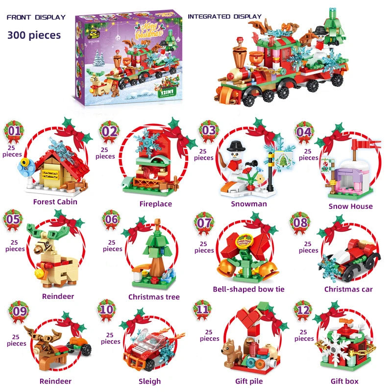 SnowBloom™ Christmas Micro Building Blocks – Gift Set