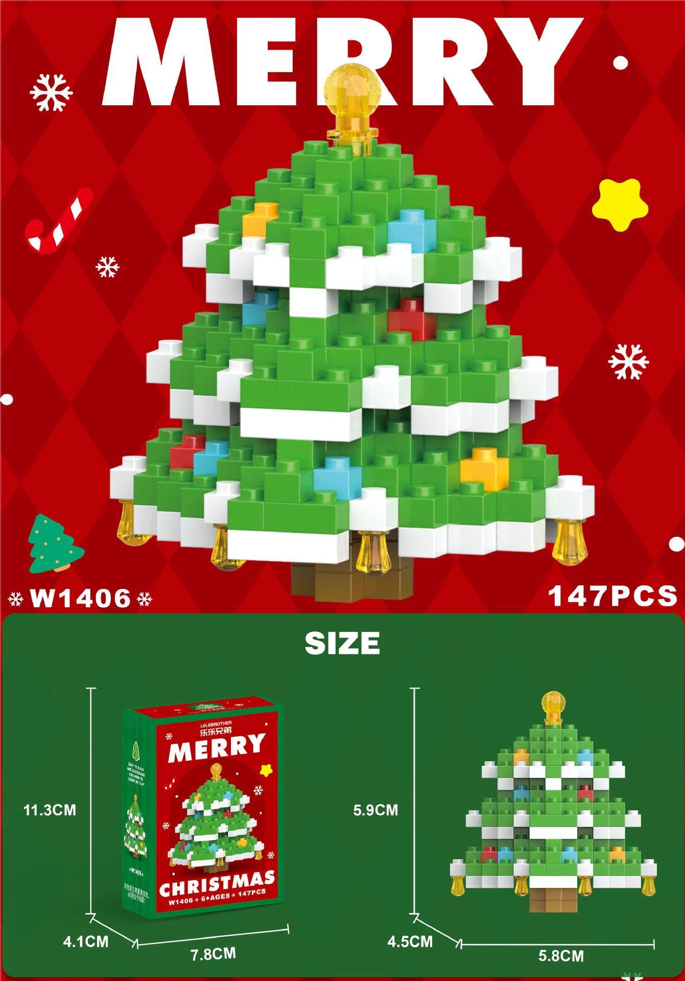 SnowBloom™ Christmas Micro Building Blocks – Gift Set