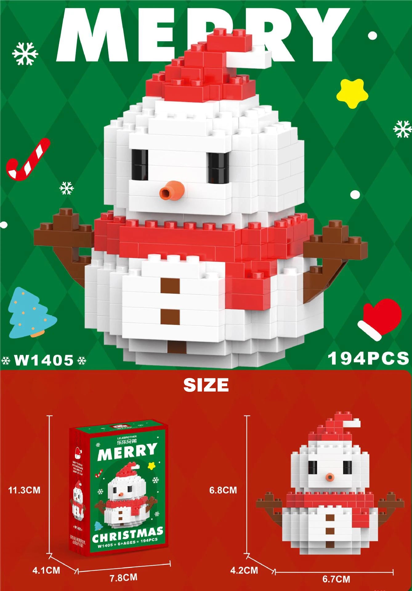 SnowBloom™ Christmas Micro Building Blocks – Gift Set