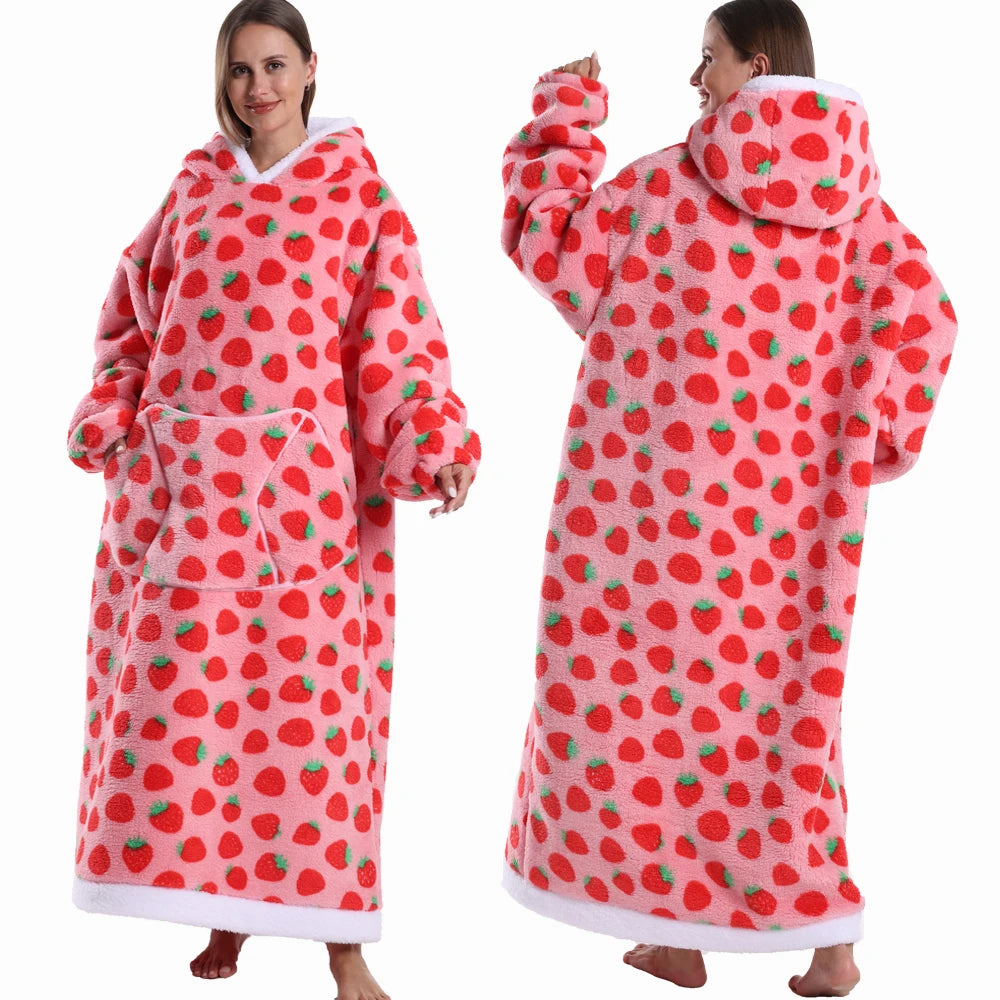 SnowBloom™ Oversized Christmas Hoodie Blanket