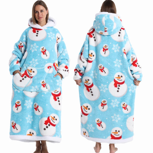 SnowBloom™ Oversized Christmas Hoodie Blanket