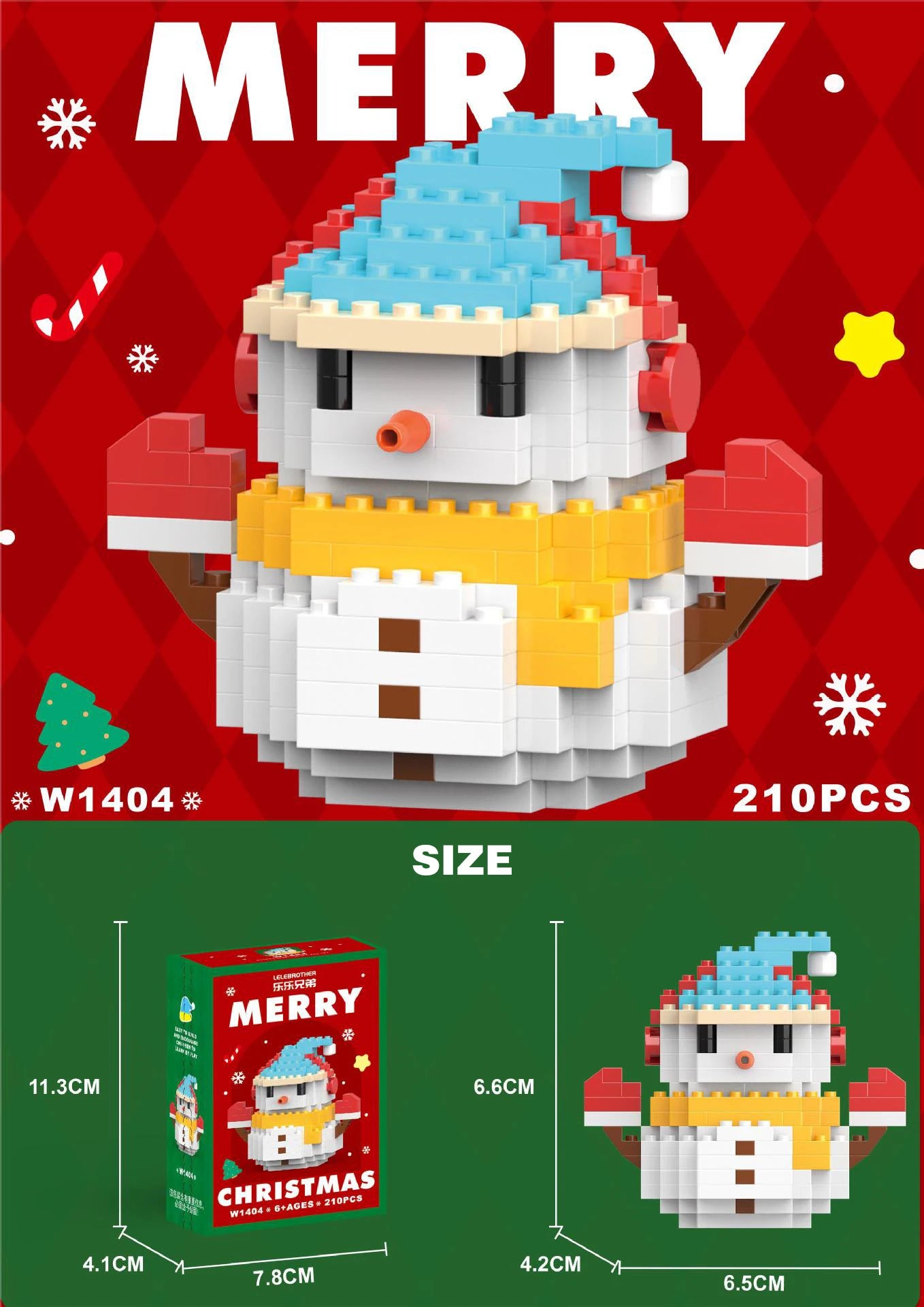 SnowBloom™ Christmas Micro Building Blocks – Gift Set